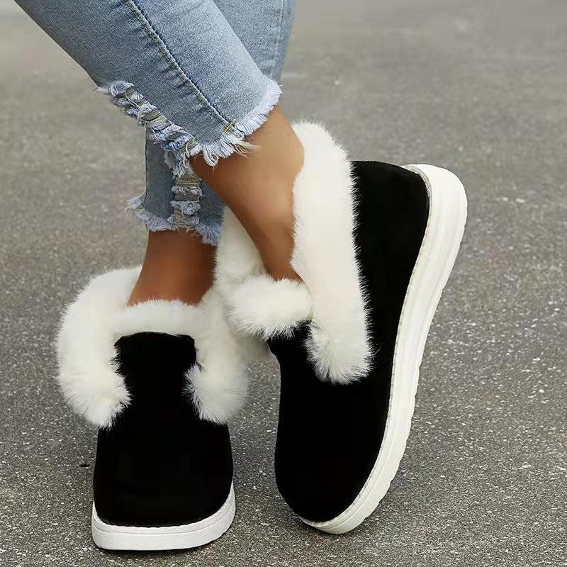 Cheky - Snow Boots Warm Winter Shoes Plush Fur Ankle Boots Women