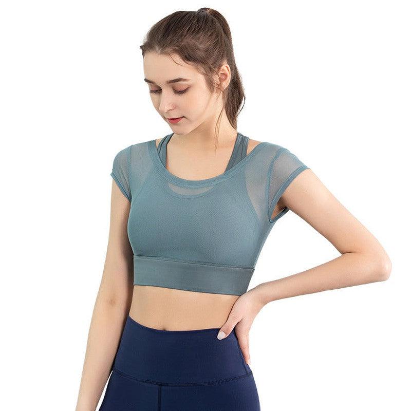 Cheky - Yoga Clothes Women Gym Sports T-Shirt Slimming Tops