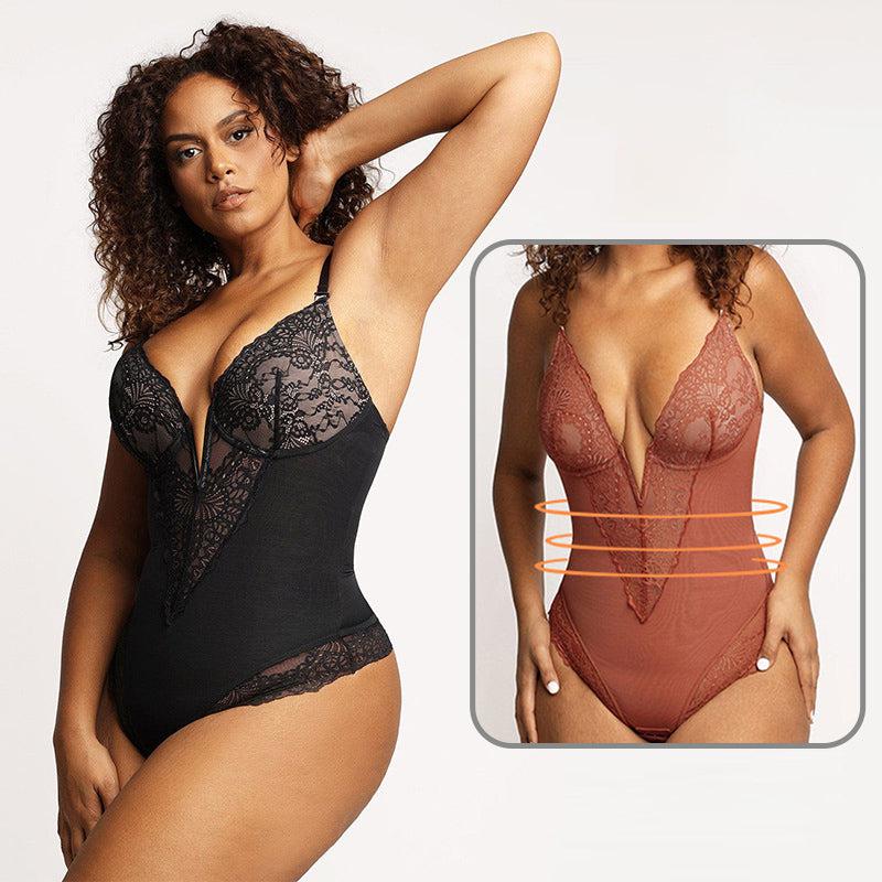 Cheky - Lace Shapewear Women's Jumpsuit Waist Control Body Shaping Butt Lift Bodysuit Body Shaper Rompers