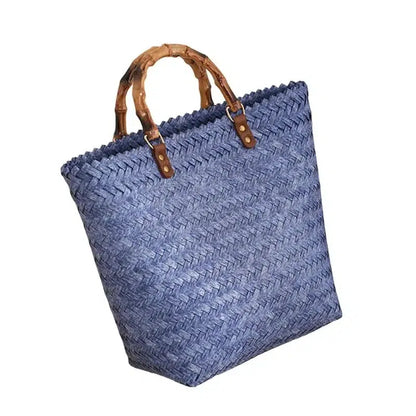 Cheky - Exquisite Woven Tote Bag Multifunctional Women Handbag High Capacity Handwoven Rattan Large Straw Bag Clothing Matching