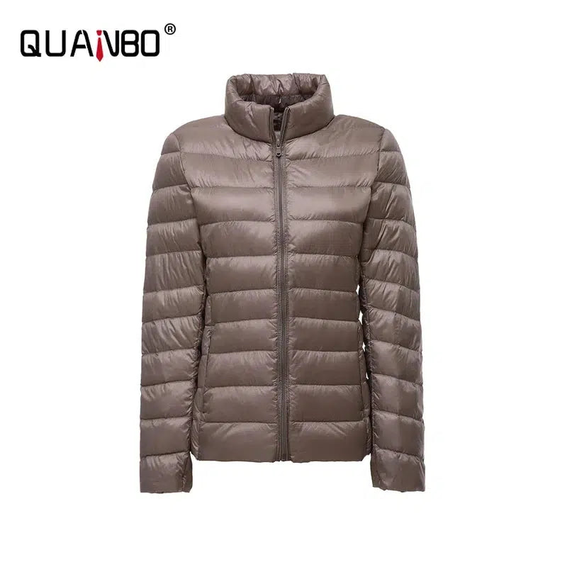 Cheky - Women Spring Jacket Fashion Short Ultra Lightweight Packable Puffer Coats 15 Colors Female Down Warm Korean Slim Fit Parkas 5XL