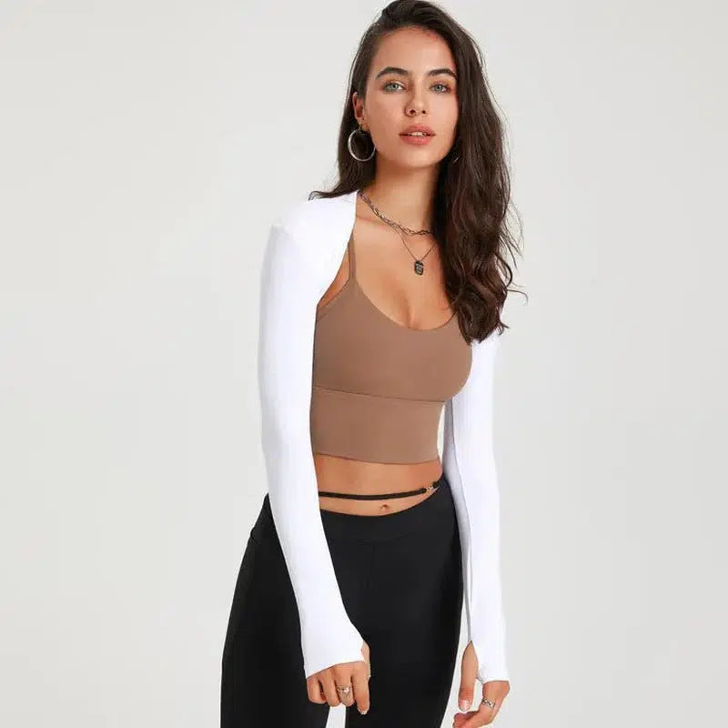 Cheky - Sports Shawl Crop Top