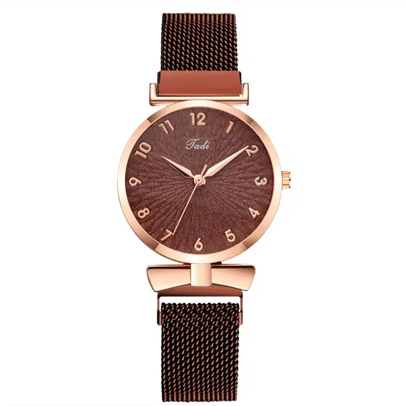 Cheky - New stock!! Women Watches Pentagram Bracelet Female Magnetic Mesh Band Woman Watch Bracelet lazy watch Montre Femme Reloj Mujer