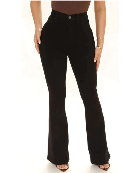 Cheky - Women's Fashion Casual High Waist Slim-fit Stretch Trousers