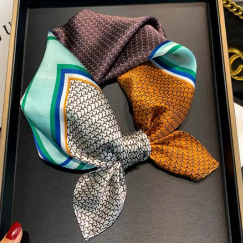 Cheky - Genuine Silk Scarf Age Reducing Fashionable Small Square