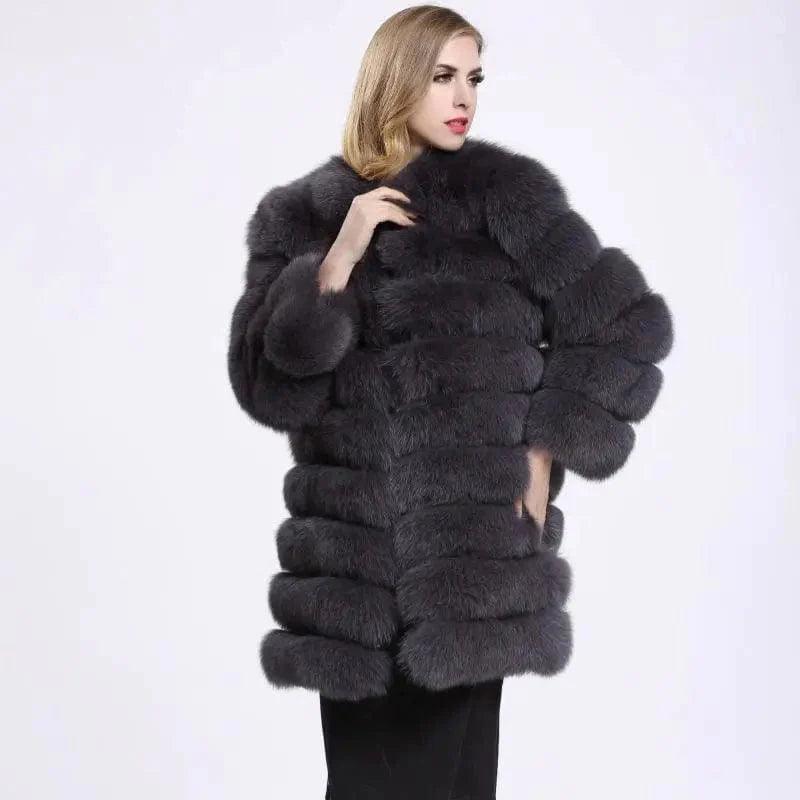 Cheky - Ladies Luxury Long Fur Coat