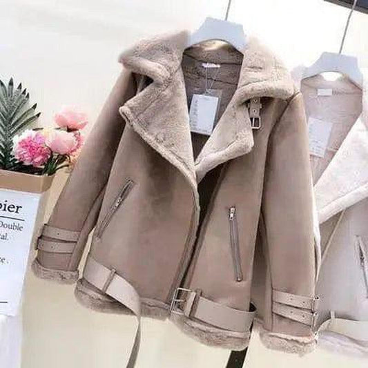 Cheky - Lamb fur coat female winter short paragraph