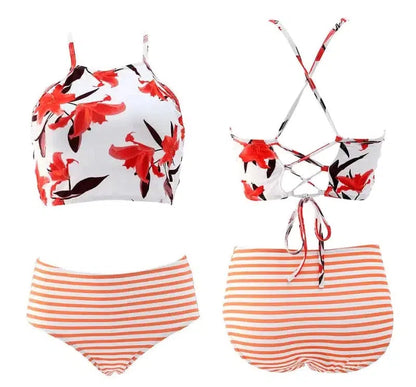 Cheky - Floral Bliss High-Waist Bikini