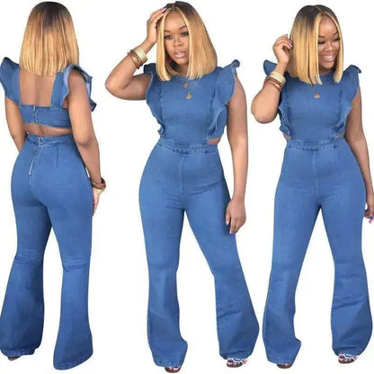 Cheky - women's sling denim jumpsuit