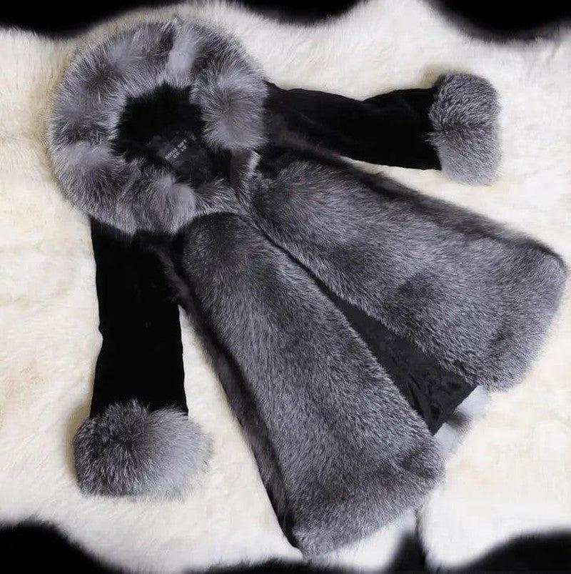 Cheky - Luxury high imitation fox fur fur coat female fur rabbit fur