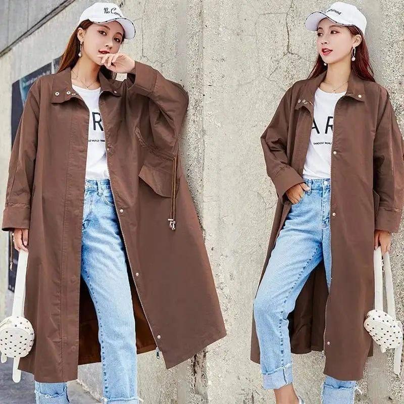 Cheky - Medium and long style fashion splicing temperament cardigan