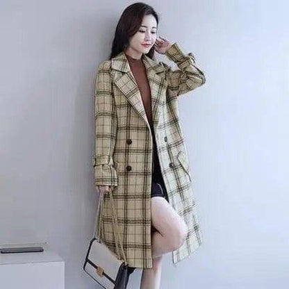 Cheky - Mid-length cardigan long-sleeved trench coat