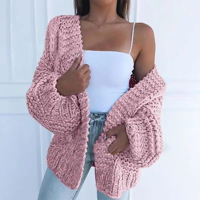 Cheky - Thick sweater cardigan