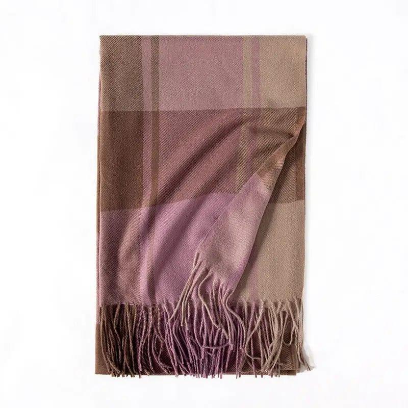 Cheky - Winter Scarf Women Shawl Thickening Warm Fringe