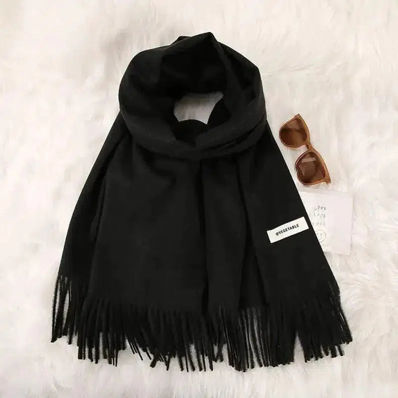 Cheky - Women's Fashionable All-match Cashmere Tassel Double-sided Scarf