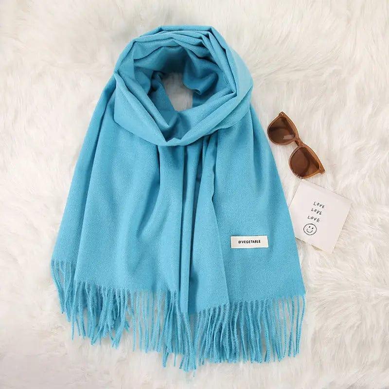 Cheky - Women's Fashionable All-match Cashmere Tassel Double-sided Scarf