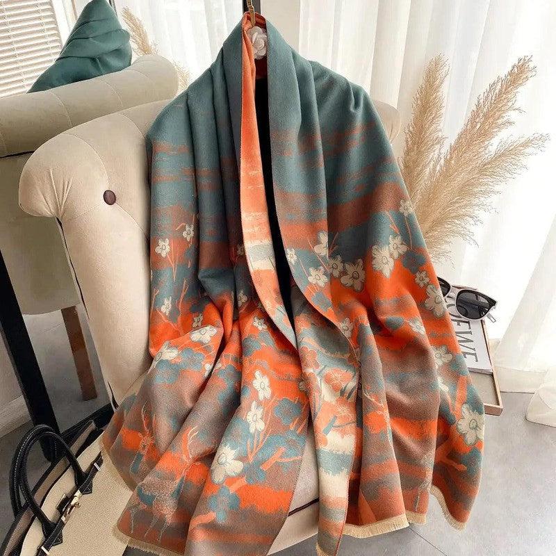 Cheky - Women's Korean Style Air Conditioning Shawl Thickened Warm Scarf