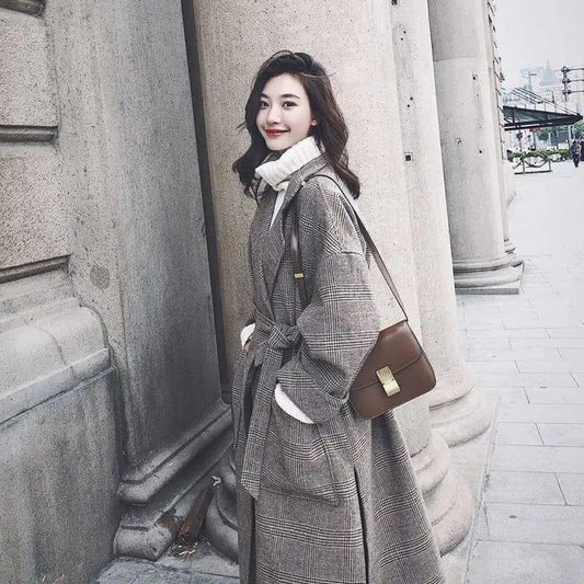 Cheky - Woolen coat female long section new autumn and winter Korean